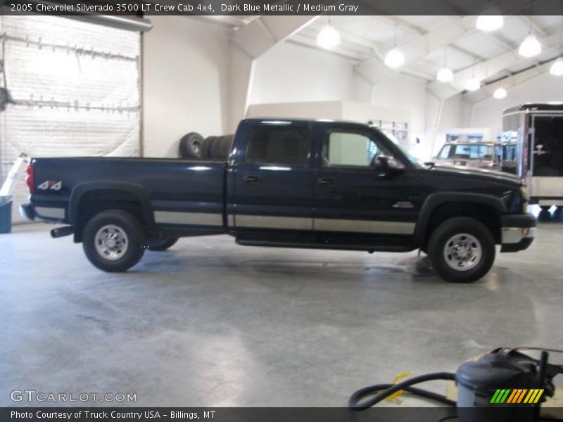 Dark Blue Metallic / Medium Gray 2005 Chevrolet Silverado 3500 LT Crew Cab 4x4