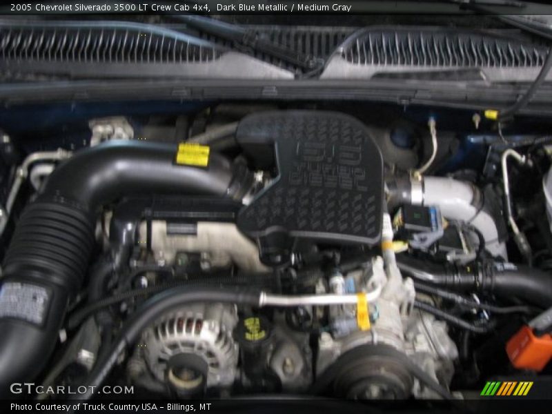 Dark Blue Metallic / Medium Gray 2005 Chevrolet Silverado 3500 LT Crew Cab 4x4