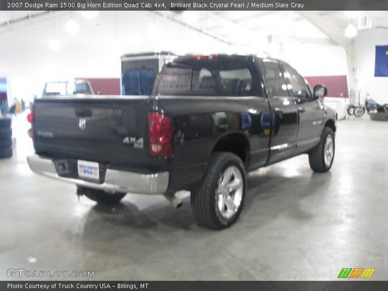 Brilliant Black Crystal Pearl / Medium Slate Gray 2007 Dodge Ram 1500 Big Horn Edition Quad Cab 4x4