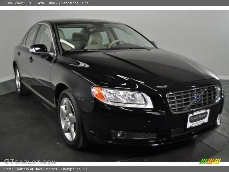 Black / Sandstone Beige 2008 Volvo S80 T6 AWD