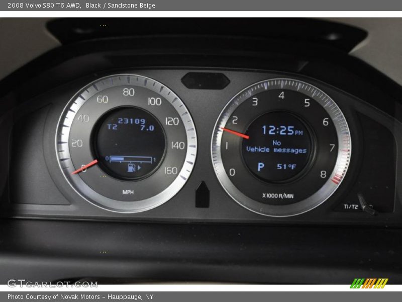 Black / Sandstone Beige 2008 Volvo S80 T6 AWD