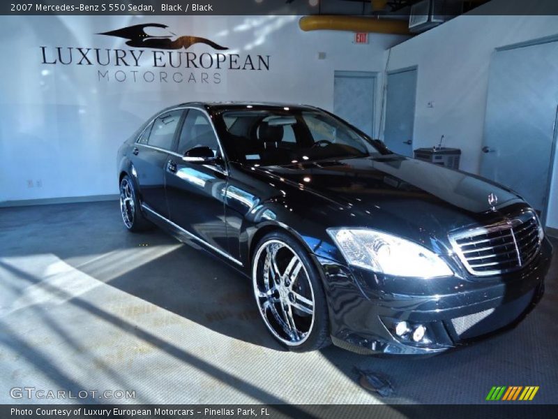 Black / Black 2007 Mercedes-Benz S 550 Sedan