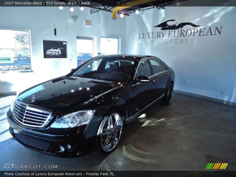 Black / Black 2007 Mercedes-Benz S 550 Sedan