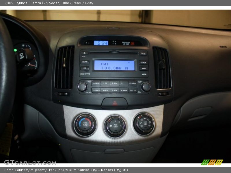 Black Pearl / Gray 2009 Hyundai Elantra GLS Sedan