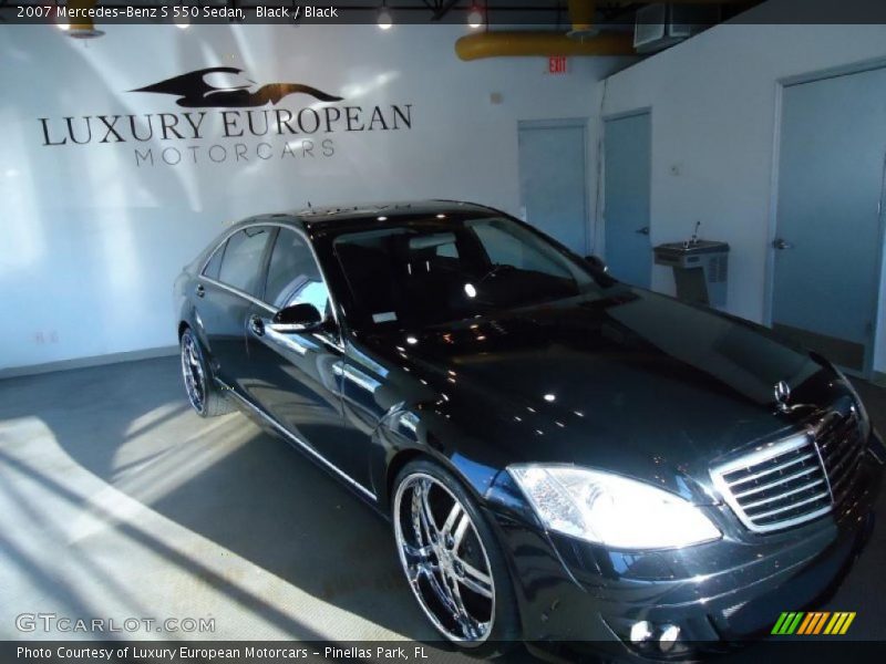 Black / Black 2007 Mercedes-Benz S 550 Sedan