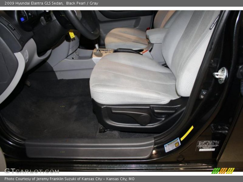 Black Pearl / Gray 2009 Hyundai Elantra GLS Sedan