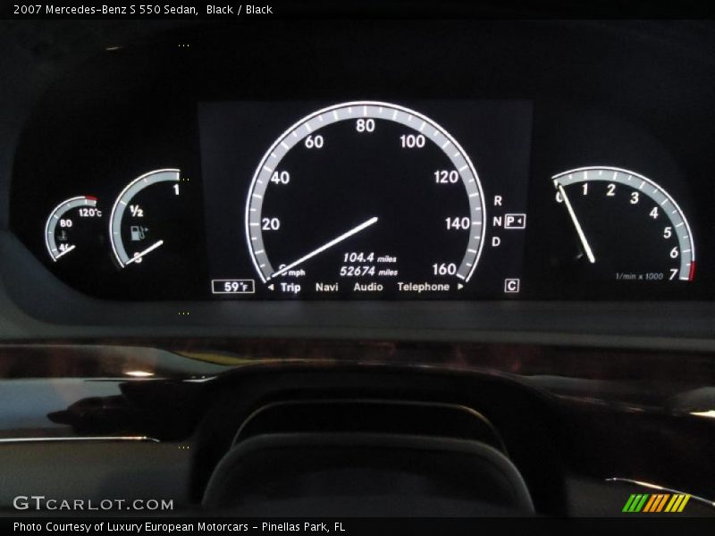  2007 S 550 Sedan 550 Sedan Gauges