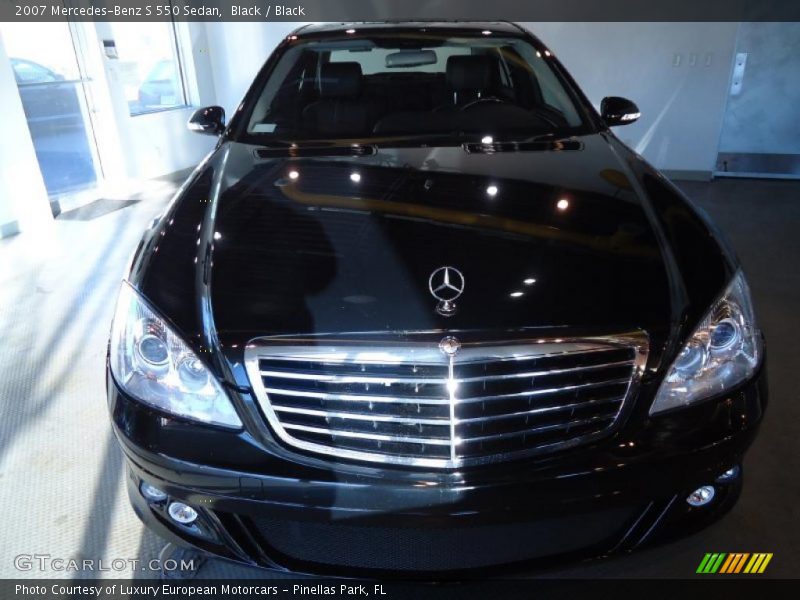Black / Black 2007 Mercedes-Benz S 550 Sedan