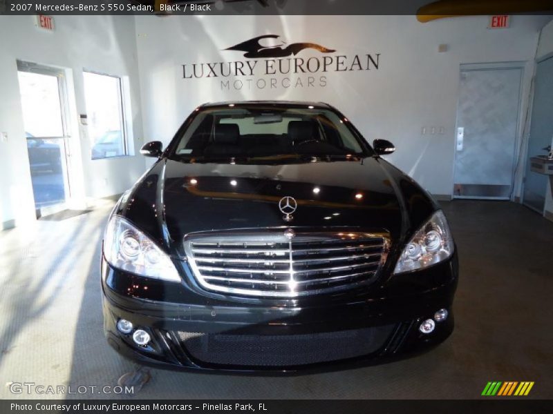 Black / Black 2007 Mercedes-Benz S 550 Sedan