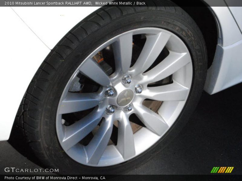 Wicked White Metallic / Black 2010 Mitsubishi Lancer Sportback RALLIART AWD