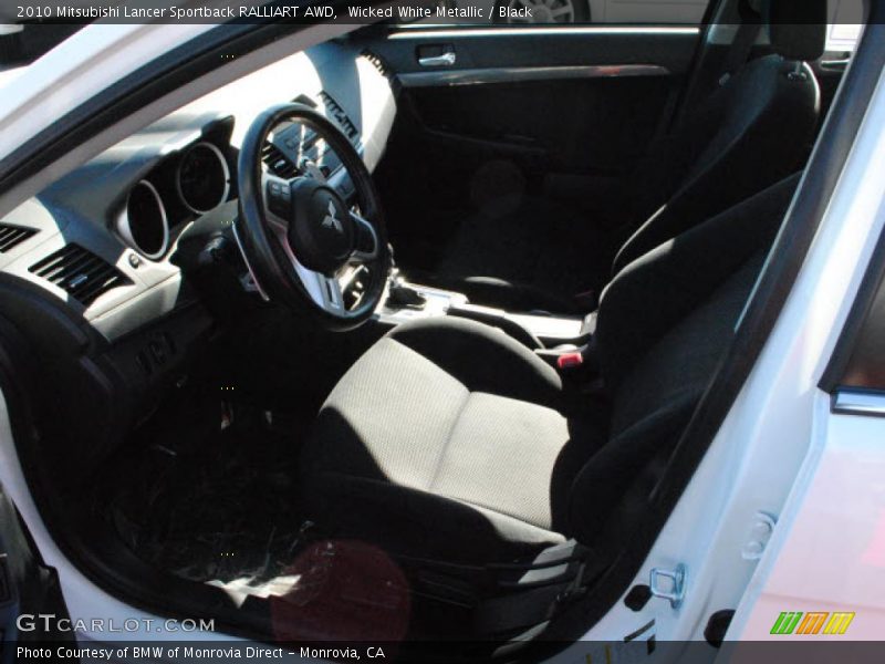 Wicked White Metallic / Black 2010 Mitsubishi Lancer Sportback RALLIART AWD