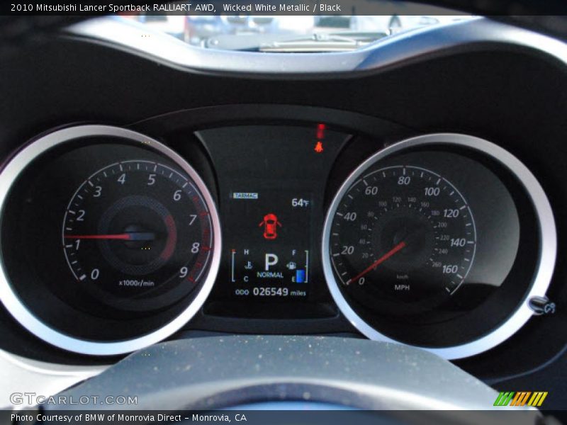 Wicked White Metallic / Black 2010 Mitsubishi Lancer Sportback RALLIART AWD