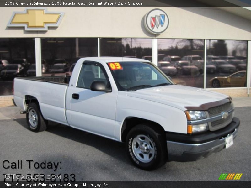 Summit White / Dark Charcoal 2003 Chevrolet Silverado 1500 Regular Cab