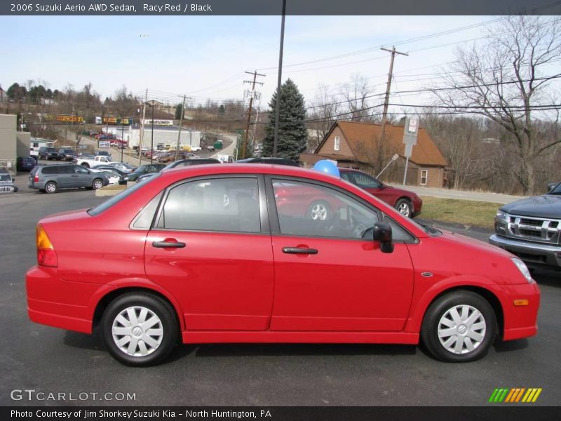 Racy Red / Black 2006 Suzuki Aerio AWD Sedan