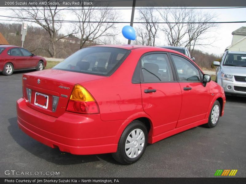 Racy Red / Black 2006 Suzuki Aerio AWD Sedan