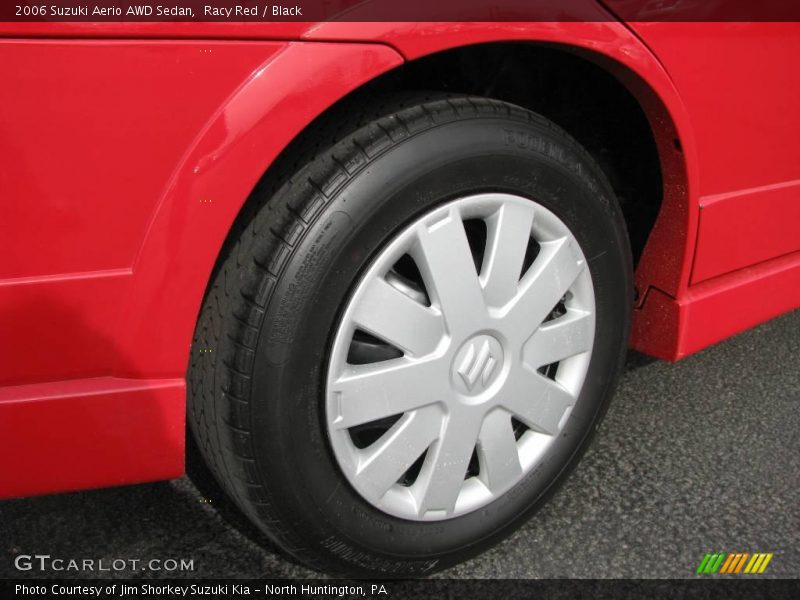 Racy Red / Black 2006 Suzuki Aerio AWD Sedan