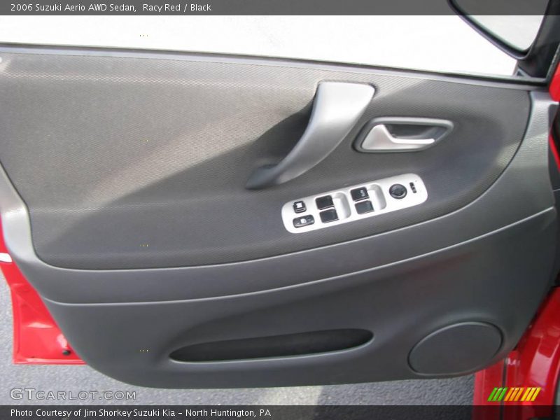 Racy Red / Black 2006 Suzuki Aerio AWD Sedan