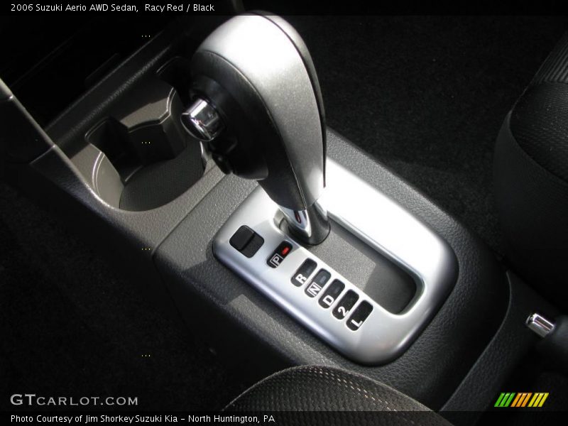 Racy Red / Black 2006 Suzuki Aerio AWD Sedan