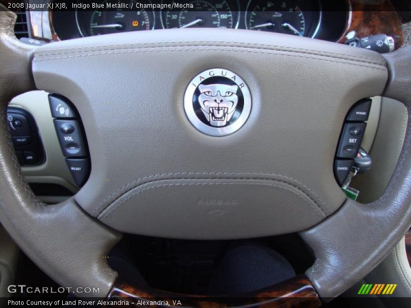 Indigo Blue Metallic / Champagne/Mocha 2008 Jaguar XJ XJ8