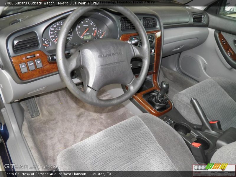 Mystic Blue Pearl / Gray 2003 Subaru Outback Wagon
