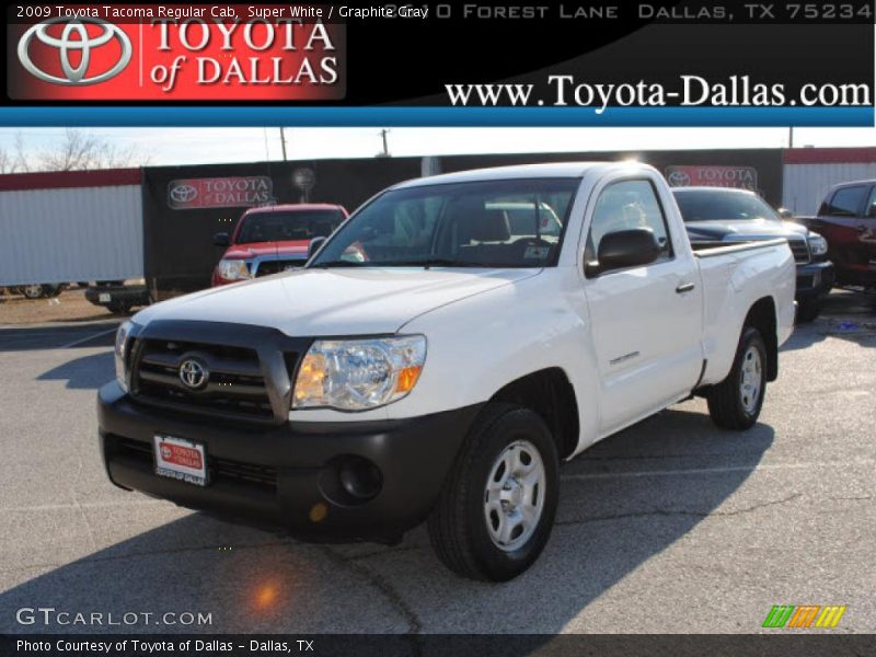 Super White / Graphite Gray 2009 Toyota Tacoma Regular Cab