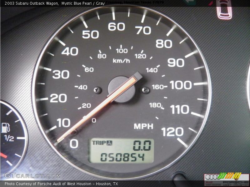 Mystic Blue Pearl / Gray 2003 Subaru Outback Wagon