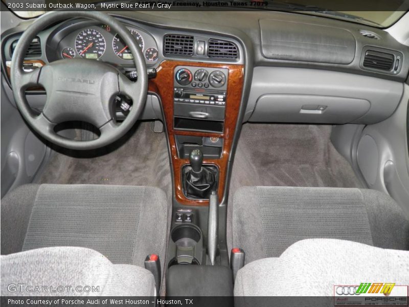 Mystic Blue Pearl / Gray 2003 Subaru Outback Wagon
