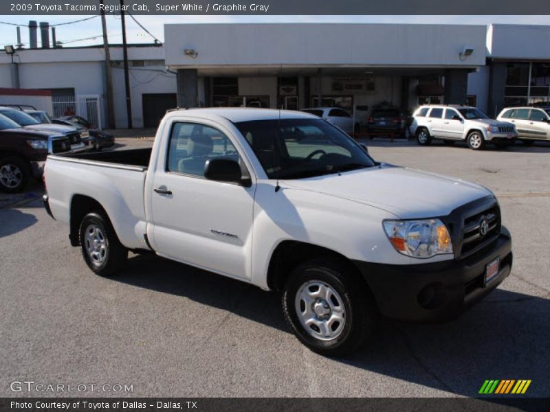 Super White / Graphite Gray 2009 Toyota Tacoma Regular Cab