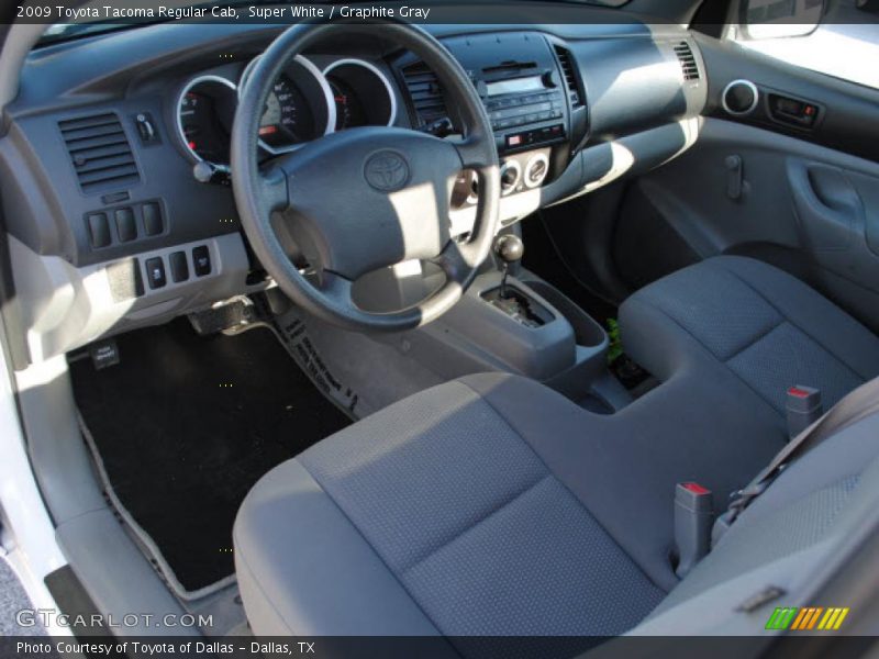 Super White / Graphite Gray 2009 Toyota Tacoma Regular Cab