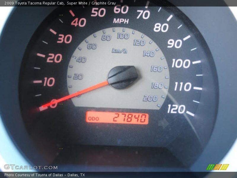 Super White / Graphite Gray 2009 Toyota Tacoma Regular Cab