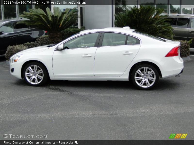 Ice White / Soft Beige/Sandstone 2011 Volvo S60 T6 AWD