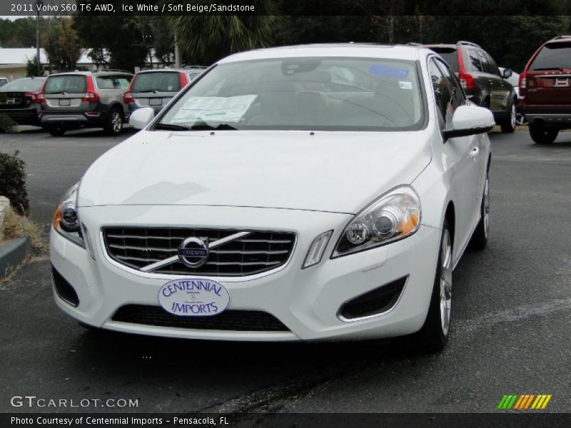 Ice White / Soft Beige/Sandstone 2011 Volvo S60 T6 AWD