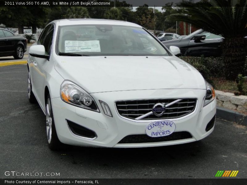 Ice White / Soft Beige/Sandstone 2011 Volvo S60 T6 AWD