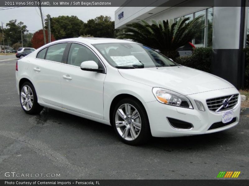 Ice White / Soft Beige/Sandstone 2011 Volvo S60 T6 AWD