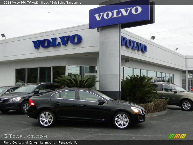 Black / Soft Beige/Sandstone 2011 Volvo S60 T6 AWD