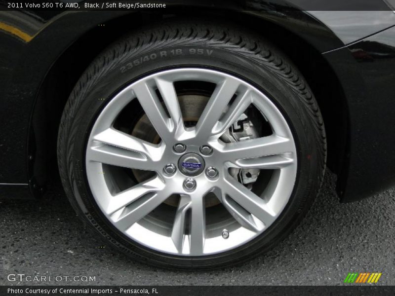 Black / Soft Beige/Sandstone 2011 Volvo S60 T6 AWD