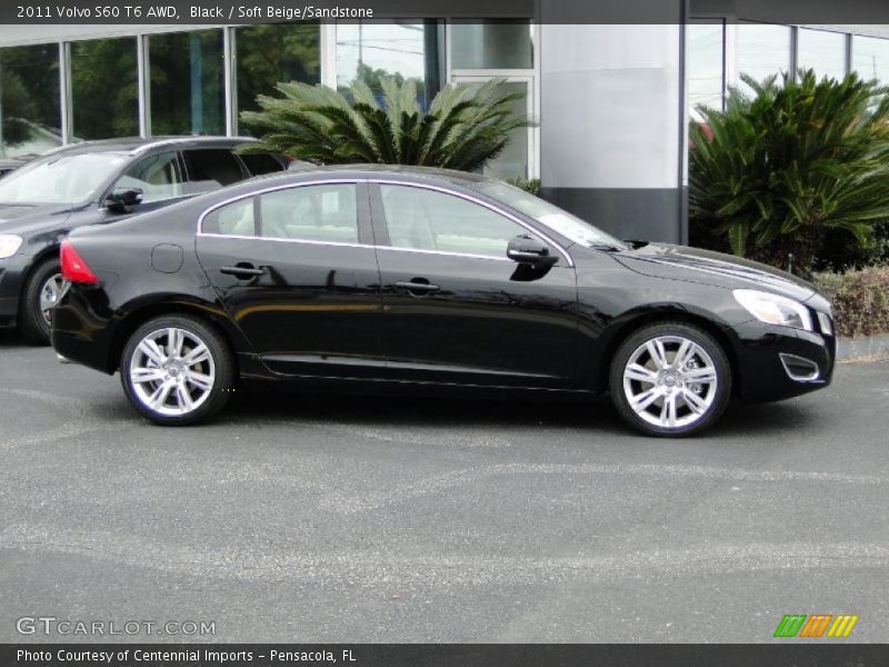 Black / Soft Beige/Sandstone 2011 Volvo S60 T6 AWD