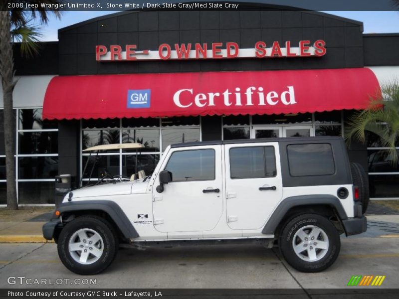 Stone White / Dark Slate Gray/Med Slate Gray 2008 Jeep Wrangler Unlimited X