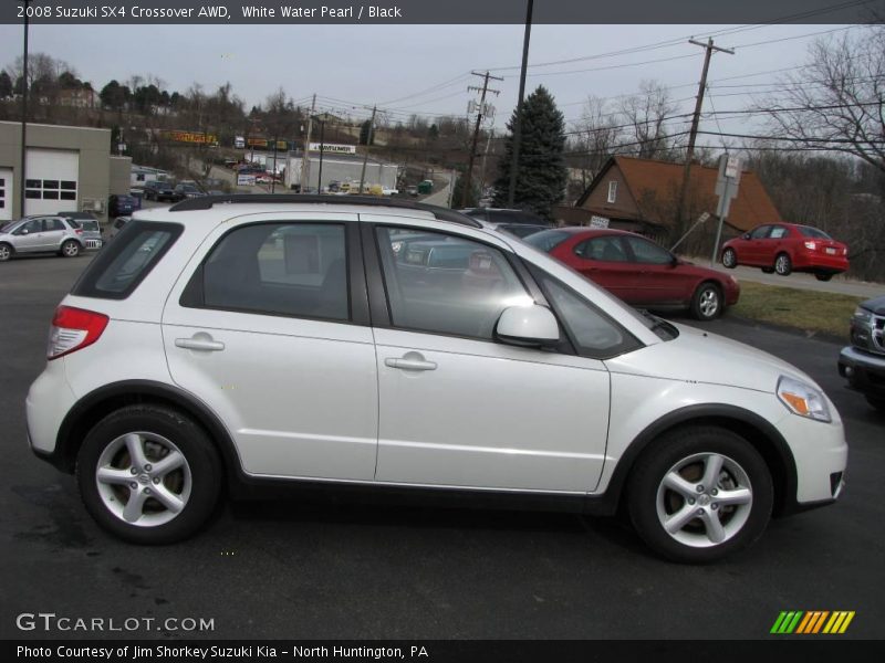 White Water Pearl / Black 2008 Suzuki SX4 Crossover AWD
