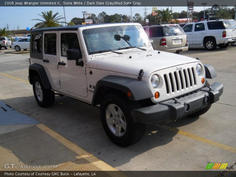 Stone White / Dark Slate Gray/Med Slate Gray 2008 Jeep Wrangler Unlimited X