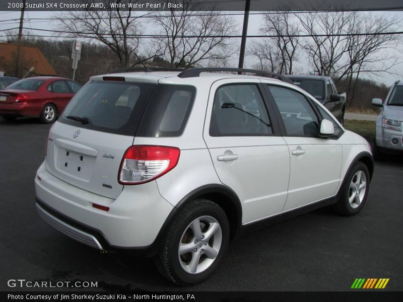 White Water Pearl / Black 2008 Suzuki SX4 Crossover AWD
