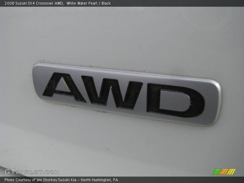 White Water Pearl / Black 2008 Suzuki SX4 Crossover AWD