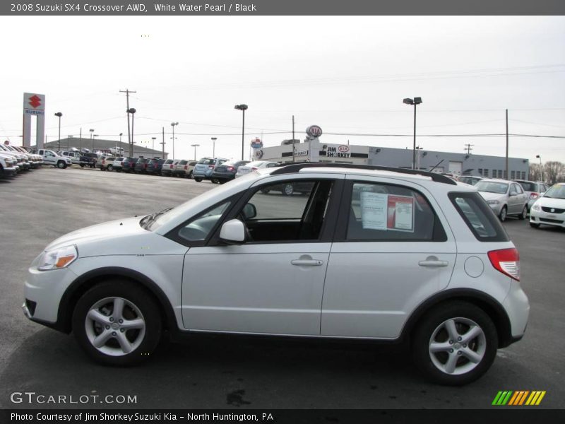 White Water Pearl / Black 2008 Suzuki SX4 Crossover AWD
