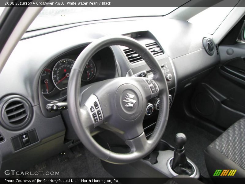 White Water Pearl / Black 2008 Suzuki SX4 Crossover AWD