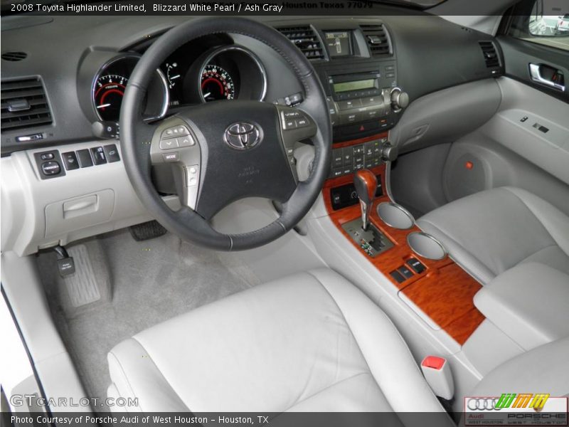 Blizzard White Pearl / Ash Gray 2008 Toyota Highlander Limited