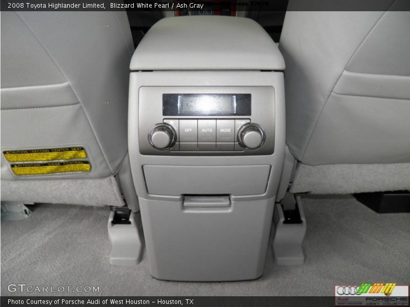 Blizzard White Pearl / Ash Gray 2008 Toyota Highlander Limited