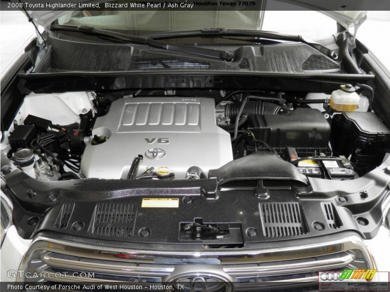 Blizzard White Pearl / Ash Gray 2008 Toyota Highlander Limited