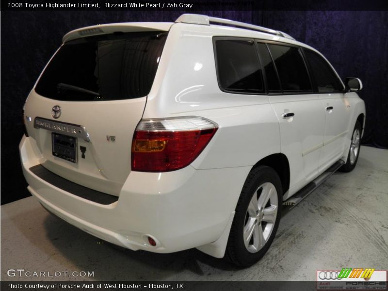 Blizzard White Pearl / Ash Gray 2008 Toyota Highlander Limited