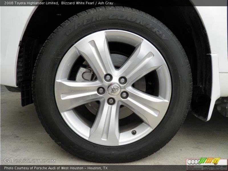 Blizzard White Pearl / Ash Gray 2008 Toyota Highlander Limited