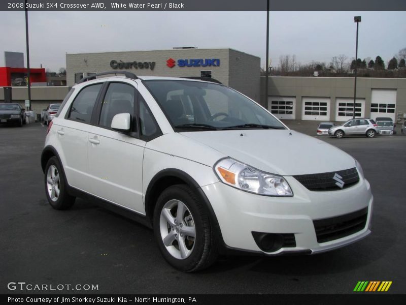 White Water Pearl / Black 2008 Suzuki SX4 Crossover AWD